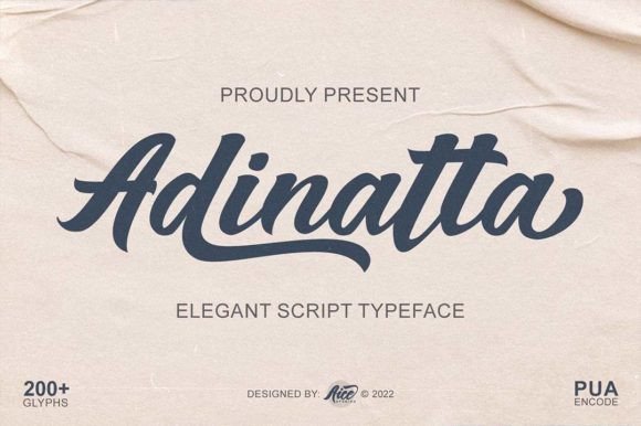 Adinatta: A Modern Script Handwritten Font for Makers