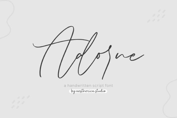 Adorne: A Script Handwritten Font for Personal Branding