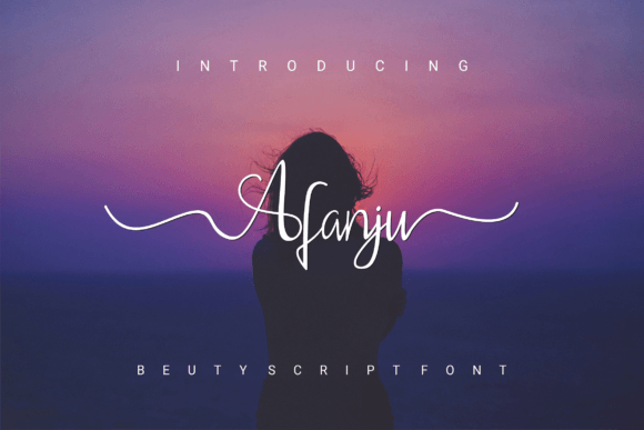 Afanju Script Font for Romantic Editorial Design