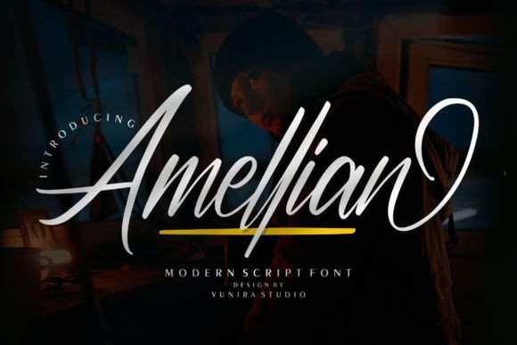 Amellian: A Premium Script Handwritten Font for Brand Elegance