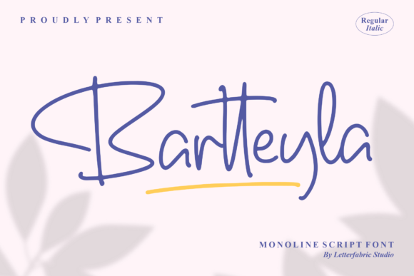 Bartteyla: A Monoline Script Font That Elevates Your Brand in Minutes