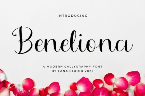 Beneliona Script Font for Elegant Editorial Design