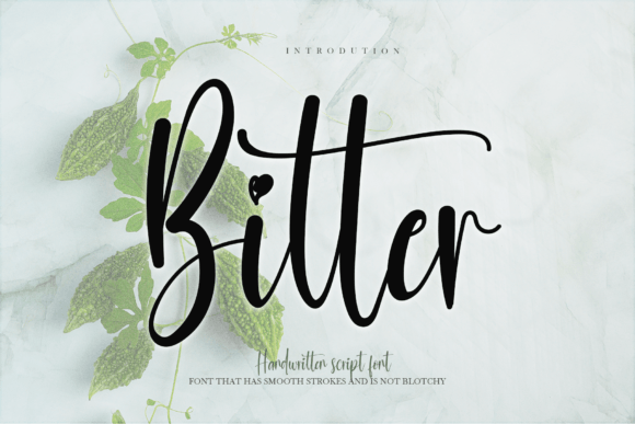 Bitter Font: A Sweet Cursive Script for Handmade Brands