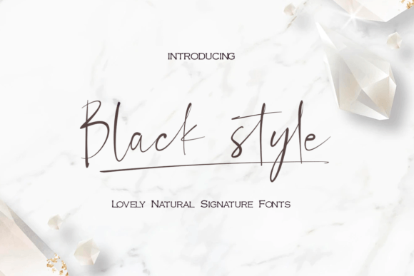 Black Style Script Font for Handmade Brands