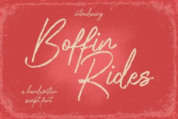 Boffin Rides Font for Handmade Branding & Printables