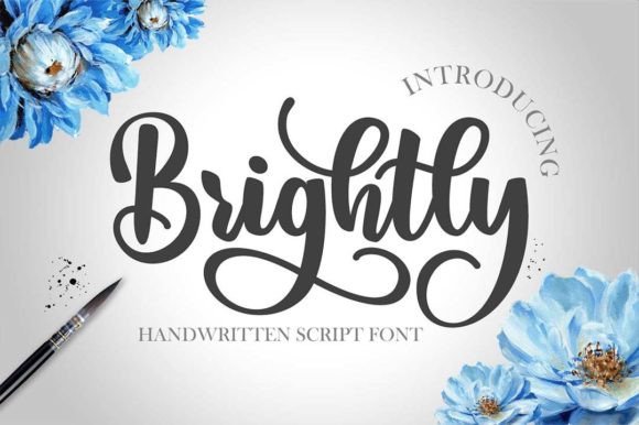 Brightly: A Romantic Script Handwritten Font for Brand Identity