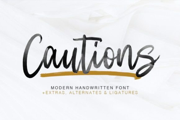 Cautions Script Font for Elegant Handmade Branding