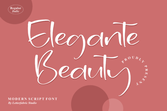 Elegante Beauty: Modern Script Font for Digital Branding