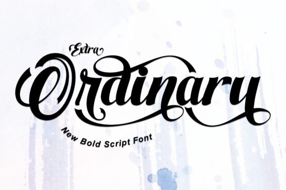 Extra Ordinary: A Bold Script Font for Editorial Elegance