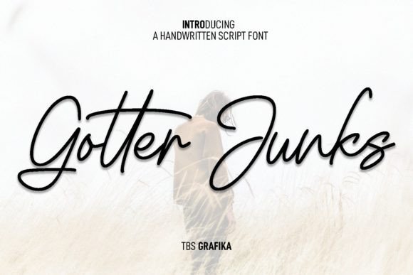 Gotter Junks: A Casual Modern Script Font for Editorial Warmth