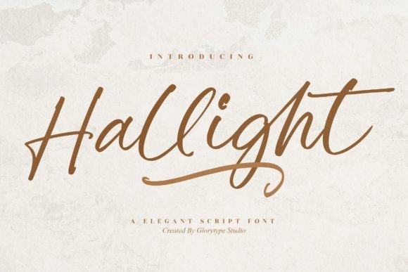 Hallight: An Elegant Script Handwritten Font for Branding & Packaging