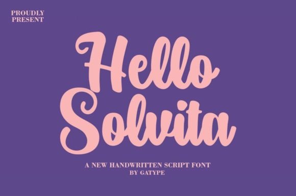 Hello Solvita Script Font for Elegant Brand Identity