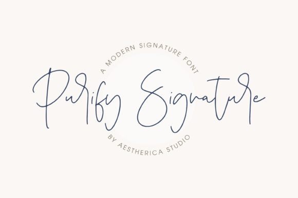 Purify Signature Font: Modern Handwritten Script for Crafters