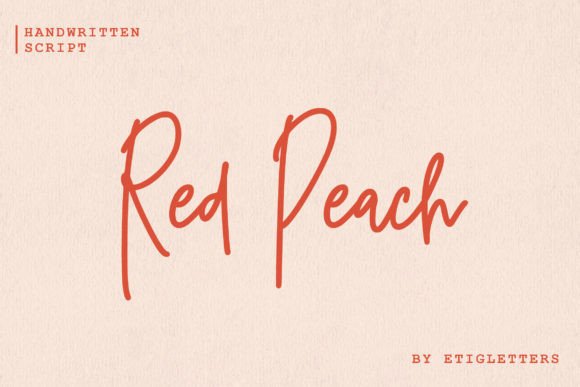 Red Peach: A Dazzling Script Font for Elegant Branding