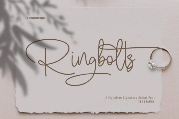 Ringbolts: A Fancy Handwritten Script Font for Editorial Impact