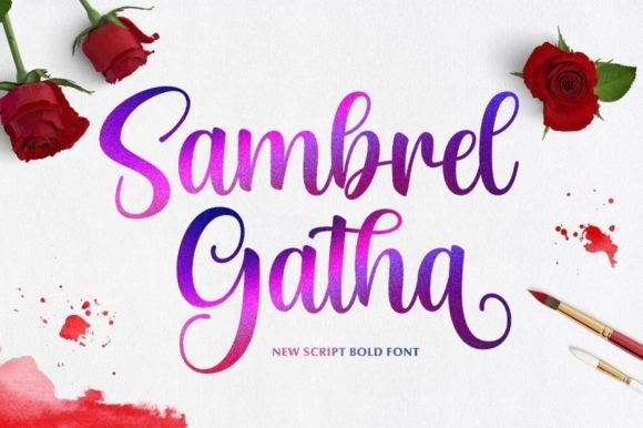 Sambrel Gatha Script Font for Handmade Creators
