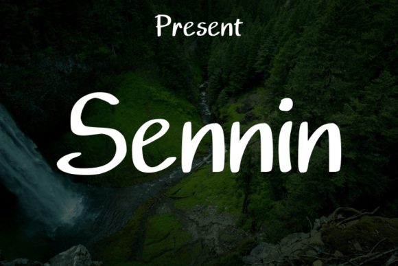 Sennin Script Typeface for Elegant Handmade Branding