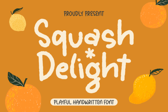 Squash Delight: Playful Handwritten Font for Digital Branding