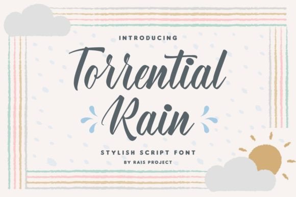 Torrential Rain Font: Elegant Script for Brand Identity