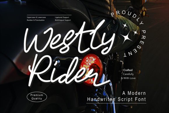 Westly Rider Script Font for Handmade Creators